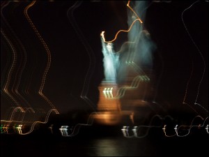 Lady Liberty Waving Her Wand                            
