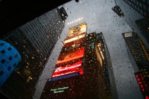 Number One Times Square in the Rain     
